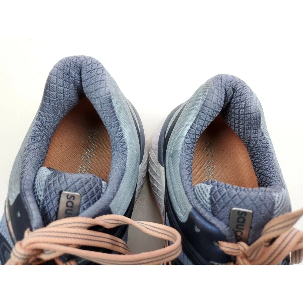 Saucony Women’s Size 7.5 Guide ISO Slate Peach Running Shoes Lace Up S10415-5